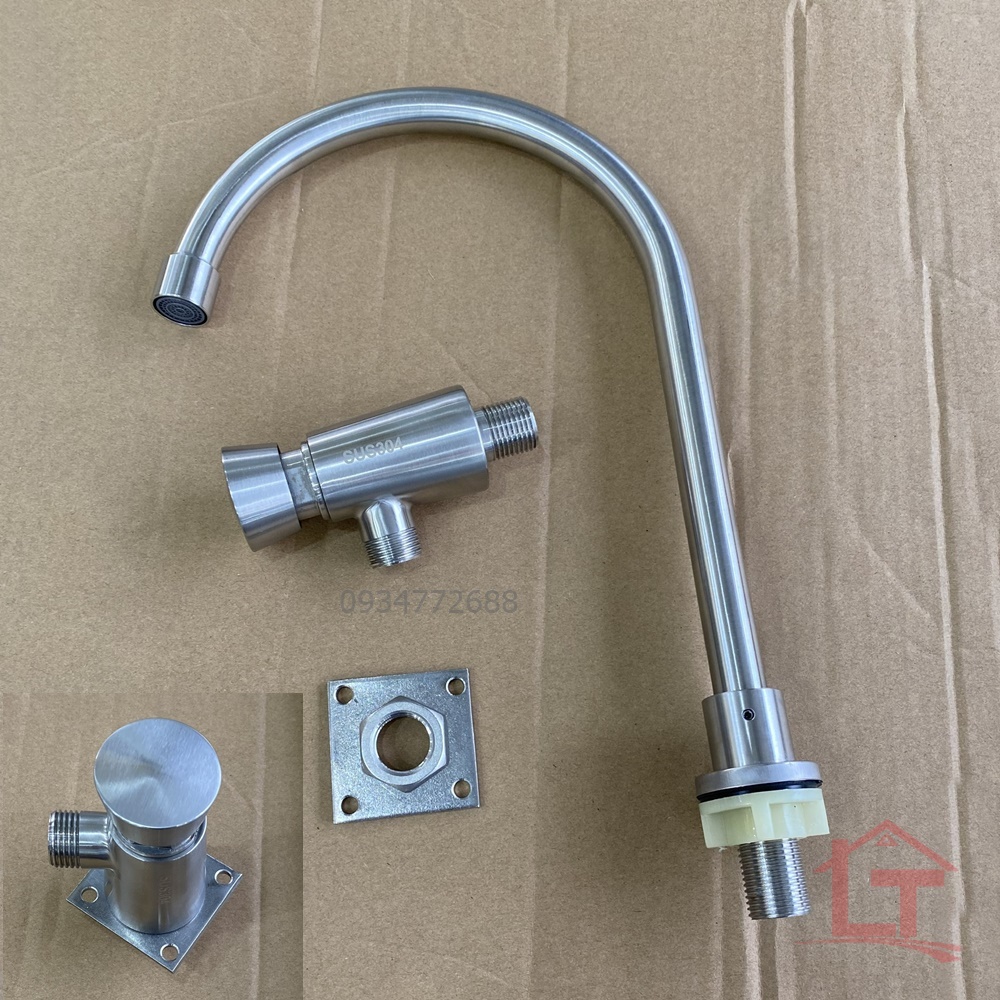 Vòi Nhấn Gối Inox 304 HK45 Cao Cấp